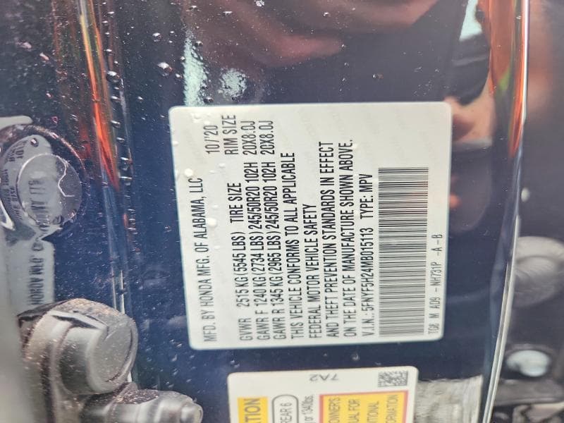 2021 HONDA PILOT SE SE 13