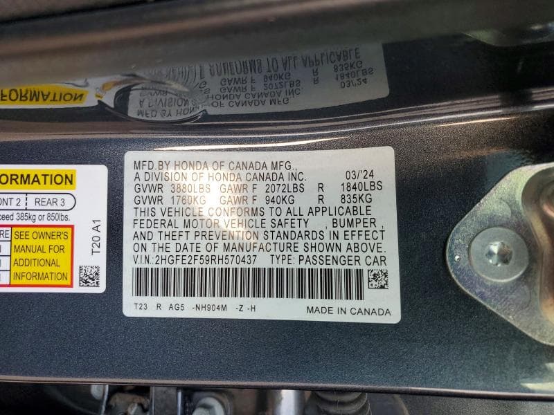 2024 HONDA CIVIC SPORT 12