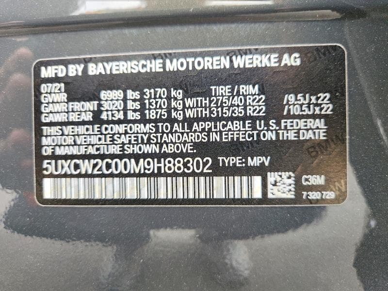2021 BMW X7 XDRIVE40I 13
