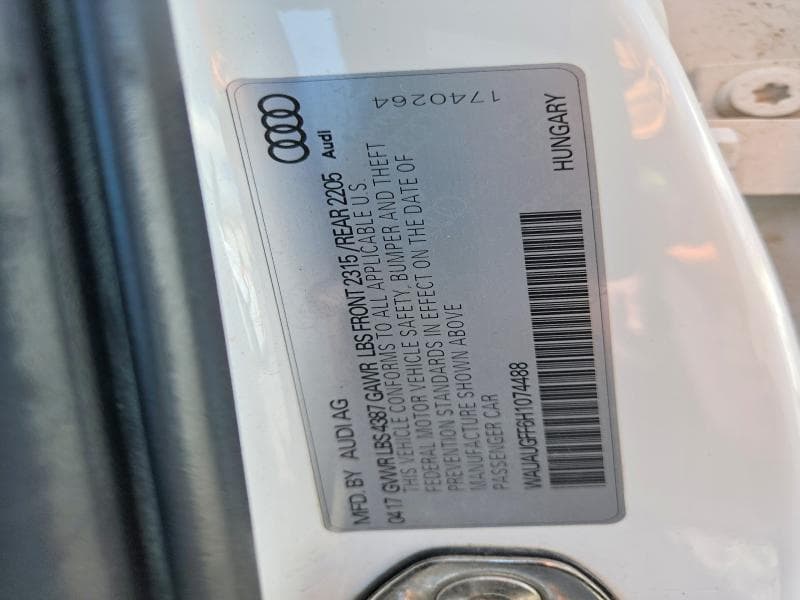 2017 AUDI A3 PREMIUM 12