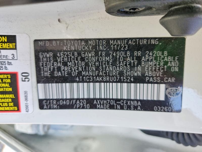 2024 TOYOTA CAMRY LE 13