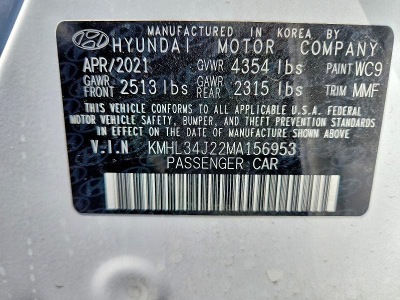 2021 HYUNDAI SONATA LIMITED 13