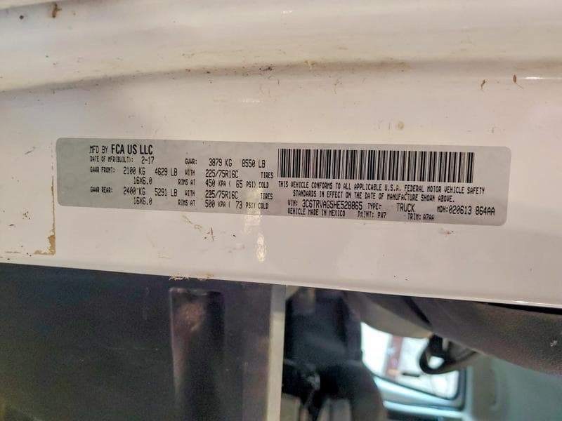 2017 RAM PROMASTER 1500 1500 STANDARD 1500 STANDARD 13