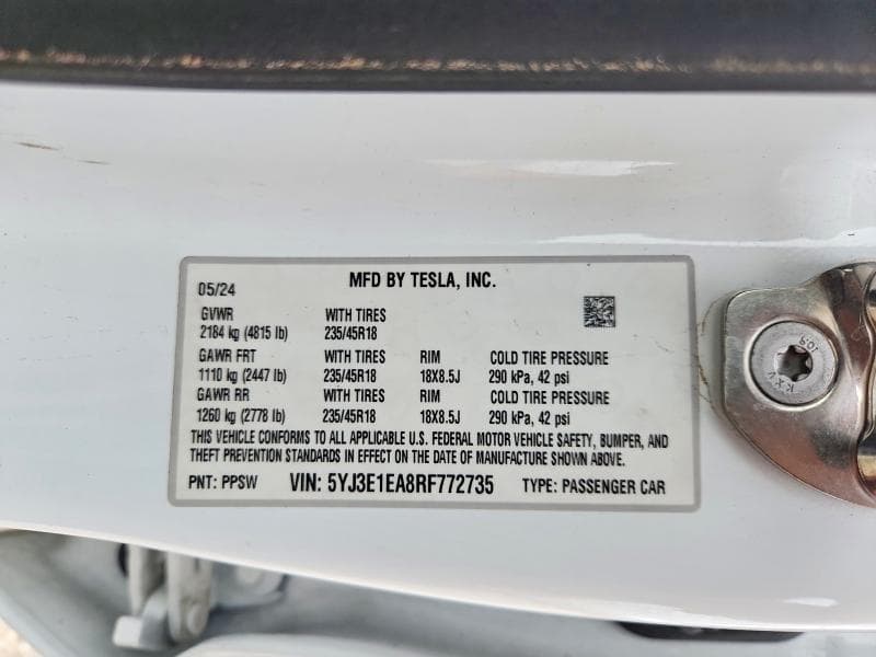 2024 TESLA MODEL 3 12