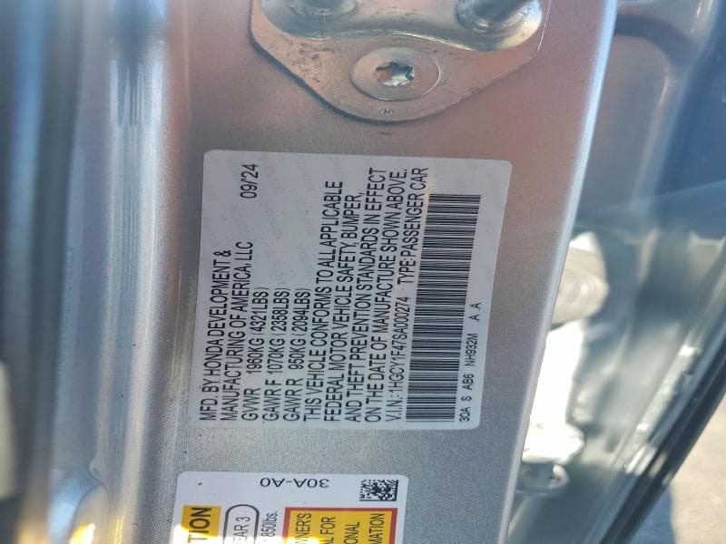 2025 HONDA ACCORD SE 12