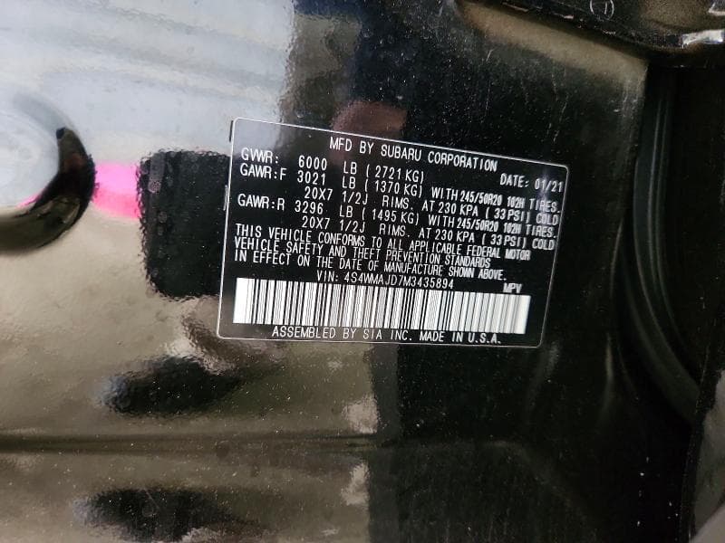 2021 SUBARU ASCENT LIMITED LIMITED 13