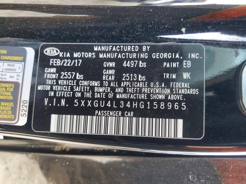 2017 KIA OPTIMA EX 13