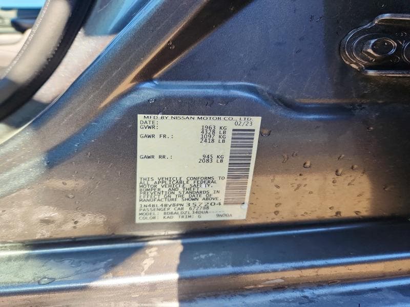 2023 NISSAN ALTIMA S 12