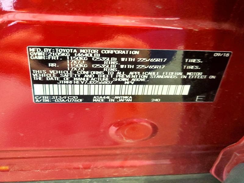 2018 TOYOTA RAV4 XLE XLE 12