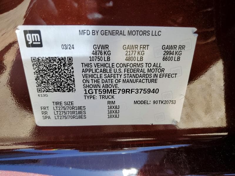 2024 GMC SIERRA K2500 SLE K2500 SLE 12
