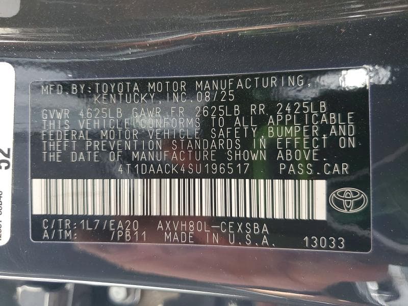 2025 TOYOTA CAMRY SE SE 13