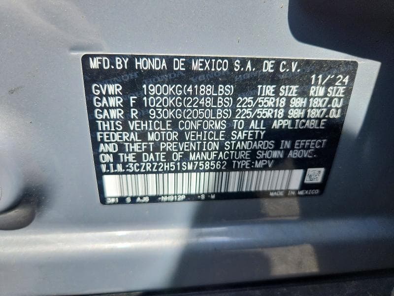 2025 HONDA HR-V SPORT SPORT 13
