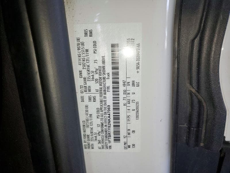 2022 FORD TRANSIT T-250 CARGO T-250 13