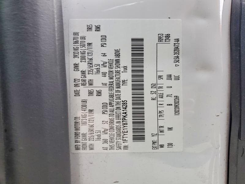 2023 FORD TRANSIT T-150 CARGO T-250 14