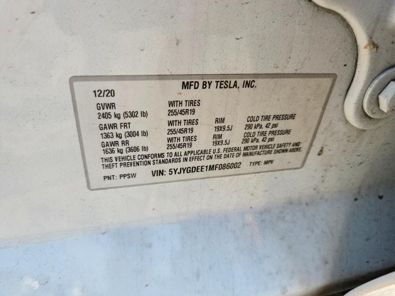 2021 TESLA MODEL Y 12