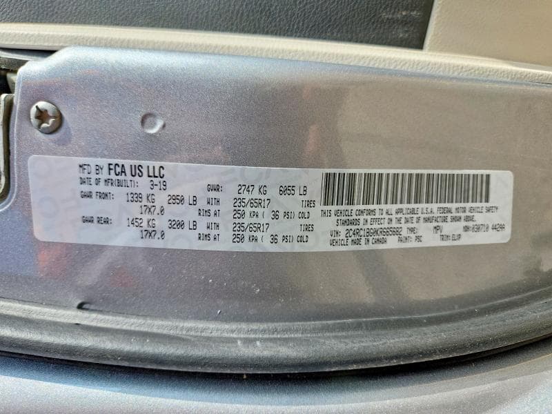 2019 CHRYSLER PACIFICA TOURING L 13