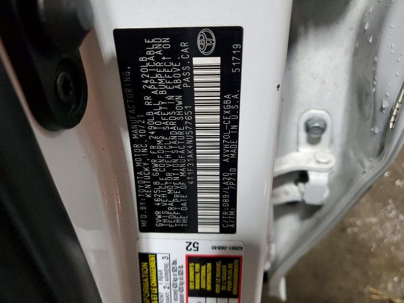 2022 TOYOTA CAMRY XLE XLE 13
