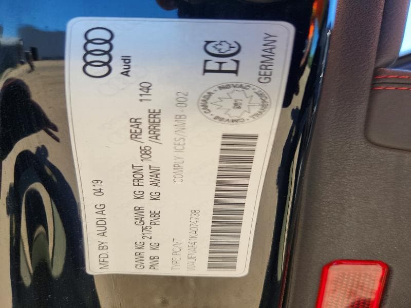 2019 AUDI A4 PREMIUM PLUS 12