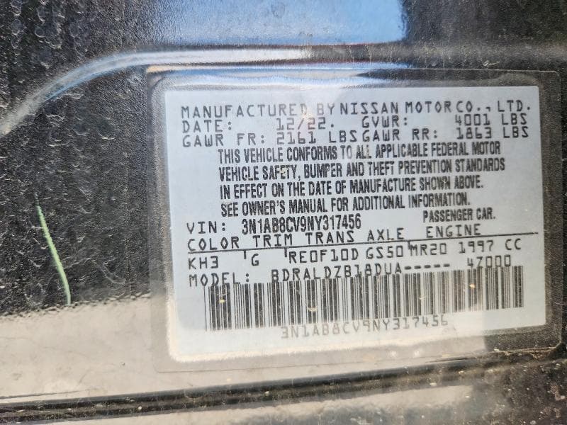 2022 NISSAN SENTRA SV SV 12