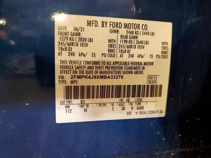 2021 FORD EDGE SEL 14
