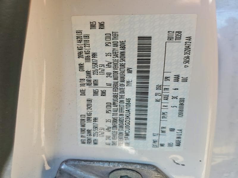 2019 FORD ESCAPE SE SE 13