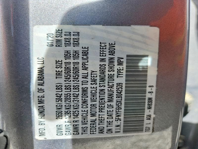 2020 HONDA PILOT EXL EXL 13