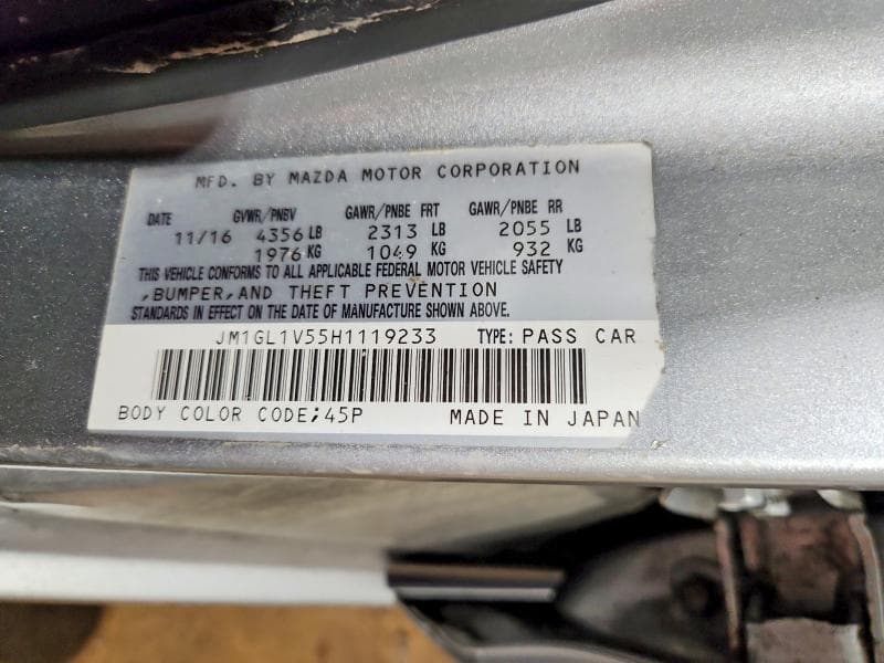 2017 MAZDA 6 TOURING 13