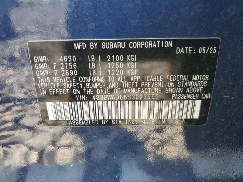 2025 SUBARU LEGACY PREMIUM PREMIUM 12