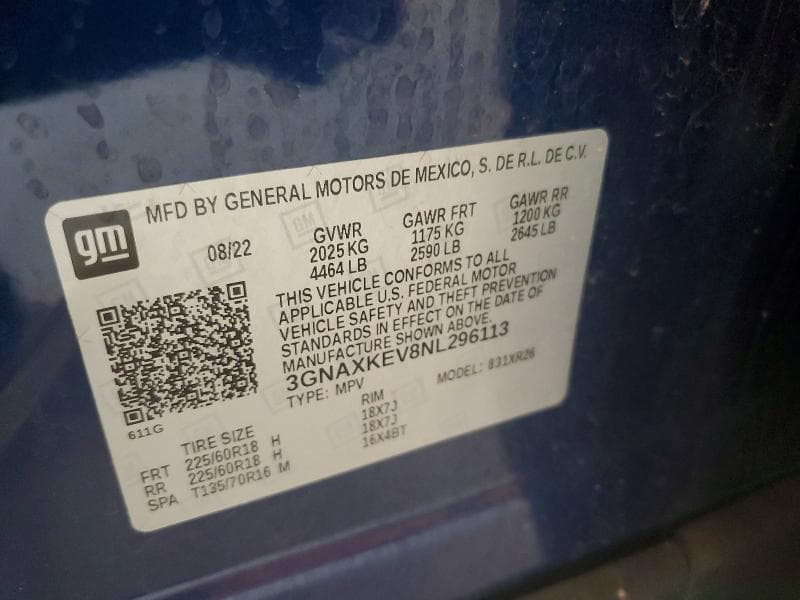 2022 CHEVROLET EQUINOX LT 14