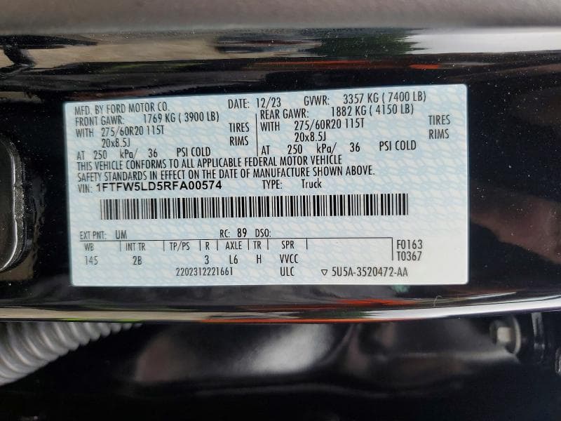 2024 FORD F150 LARIAT 12