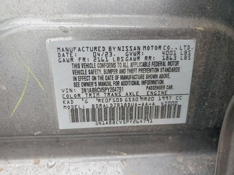 2023 NISSAN SENTRA SV SV 12