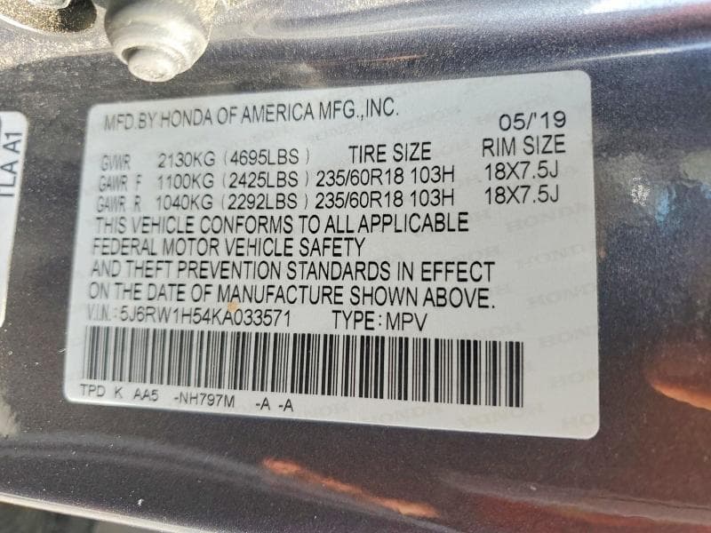 2019 HONDA CR-V EX EX 13