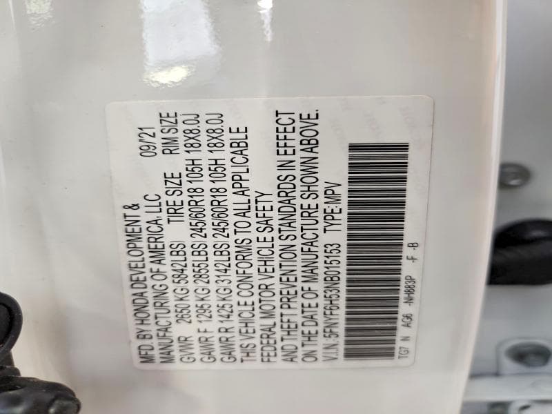 2022 HONDA PILOT EXL EXL 13
