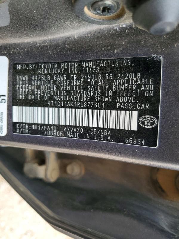 2024 TOYOTA CAMRY LE 12
