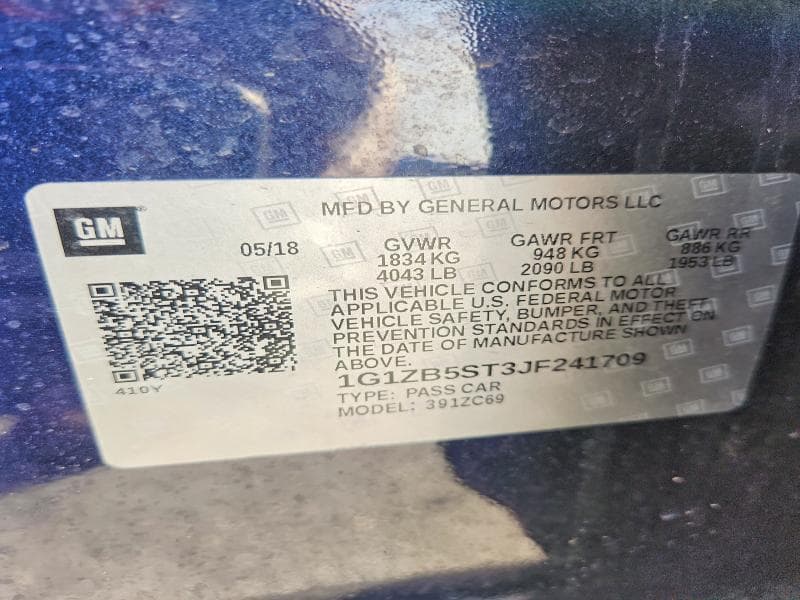 2018 CHEVROLET MALIBU LS LS 12