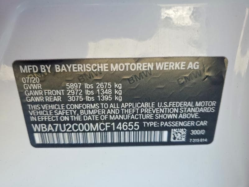 2021 BMW 750 XI XI 13