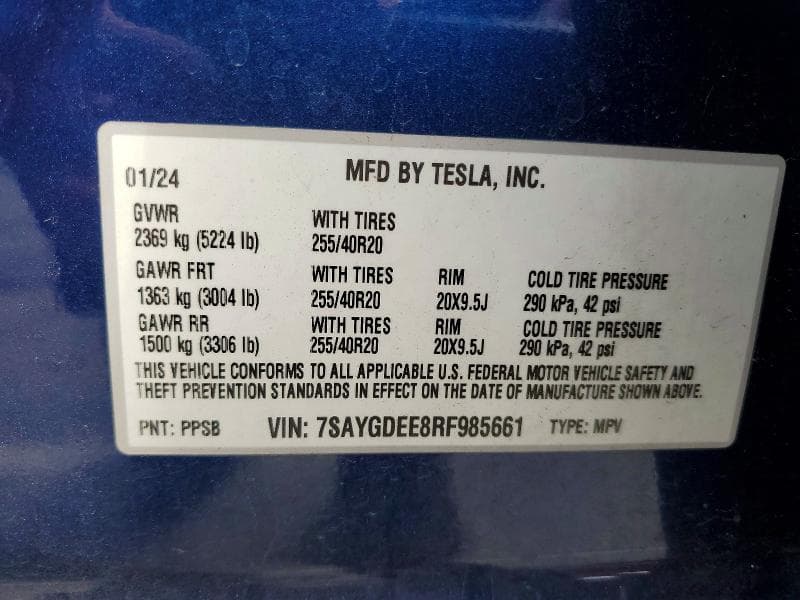2024 TESLA MODEL Y 13