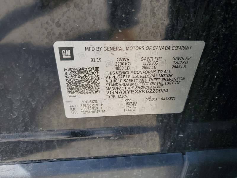 2019 CHEVROLET EQUINOX PREMIER PREMIER 13