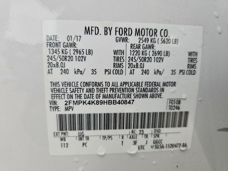 2017 FORD EDGE TITANIUM 14