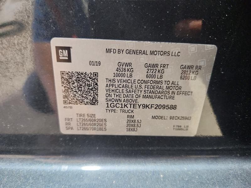 2019 CHEVROLET SILVERADO K2500 HEAVY DUTY LTZ 12