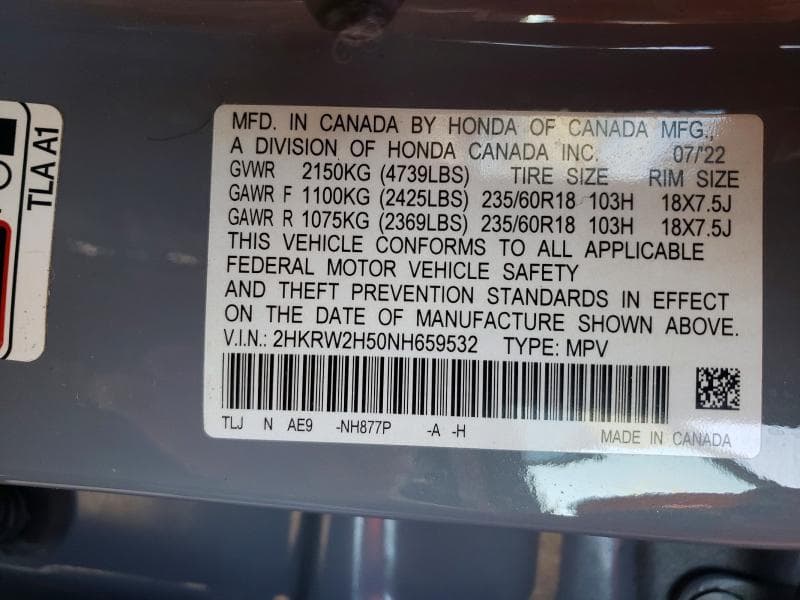 2022 HONDA CR-V EX EX 13