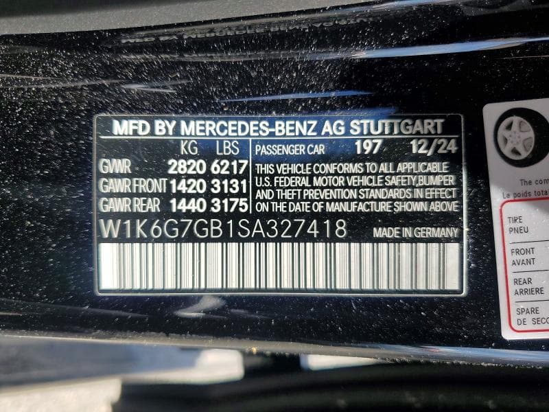 2025 MERCEDES-BENZ S 580 4MATIC 12