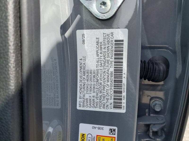 2025 HONDA ACCORD HYBRID EXL HYBRID EXL 12
