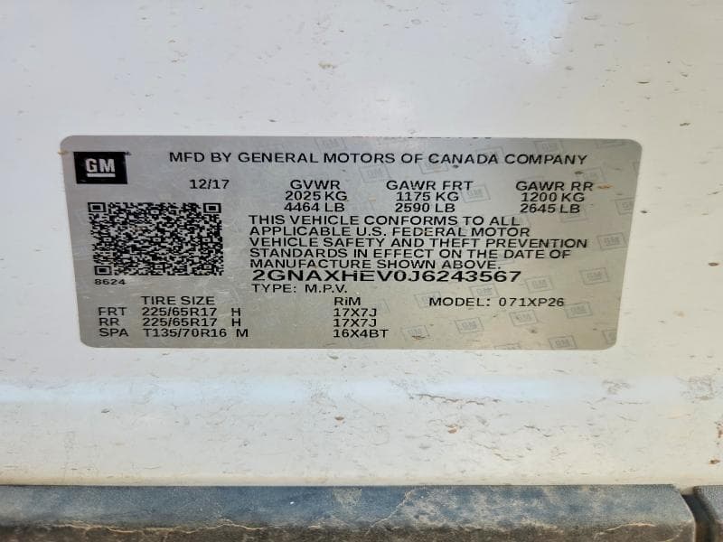 2018 CHEVROLET EQUINOX LS LS 13