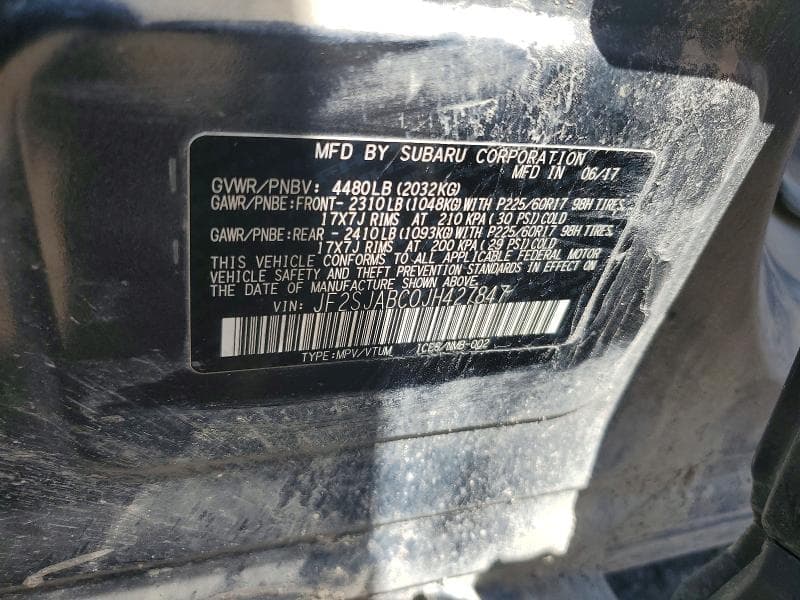 2018 SUBARU FORESTER 2.5I 13