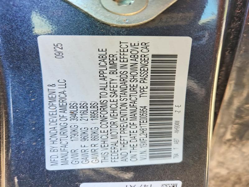 2026 HONDA CIVIC SPORT 12