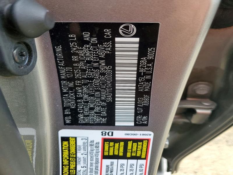 2021 LEXUS ES 250 BASE BASE 13