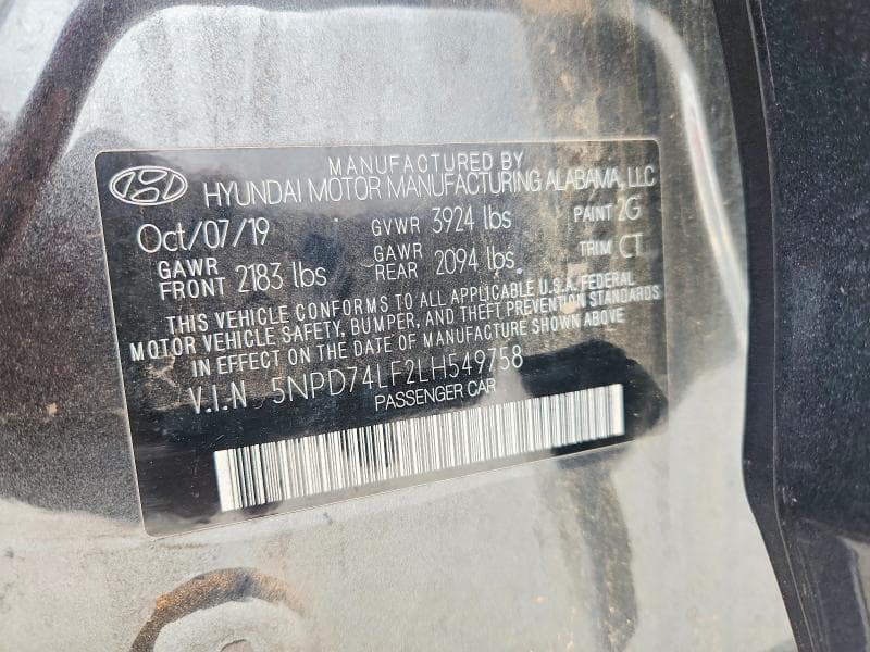 2020 HYUNDAI ELANTRA SE 12