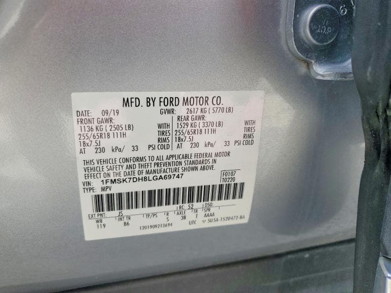 2020 FORD EXPLORER XLT 13