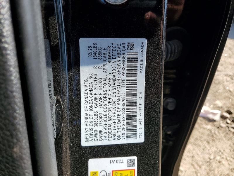 2025 HONDA CIVIC SPORT SPORT 12